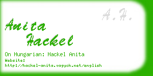 anita hackel business card